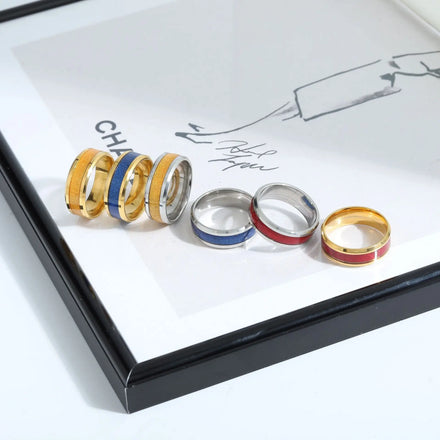 2026 Colorful Hiphop 316L Mens Boys Rings Wholesale Stainless Steel Jewelry Black