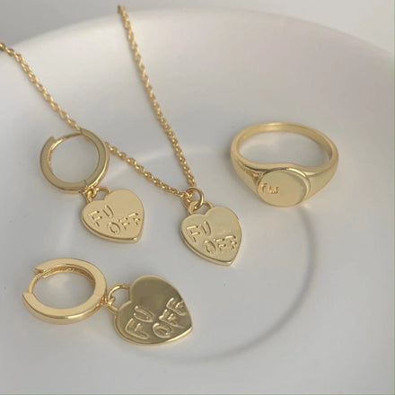 Hip Hop Fashion Girls Jewelry Peach Pendant Necklace Brass Plated 18K Real Gold Colored Heart Shaped Women Necklace