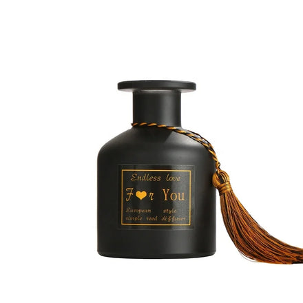 HONGYU Luxury 200ml 250ml Matte Black Cork Reed Diffuser Glass Bottles Empty for Room Sprays Wholesale Carton Packing