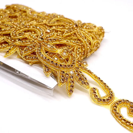 L235 Newest Hot Selling Crystal Wedding Bridal Beads Rhinestone Belt Appliques Trimmings