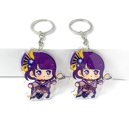 Acrylic key chain epoxy holographic star mass production can be customized