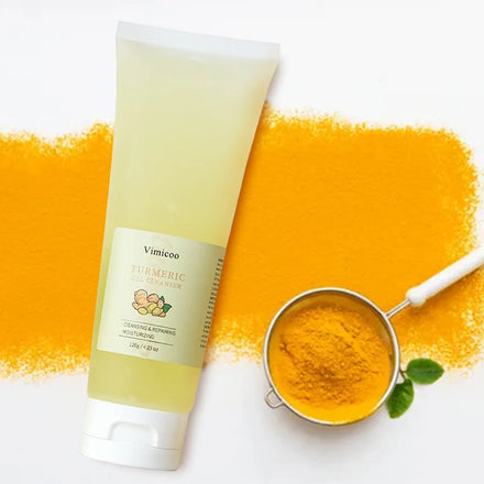 Organic Private Label Turmeric Cleanser Face Wash Moisturizer Brightening Oil Control Skin Care Hyaluronic Acid Facial Cleanser