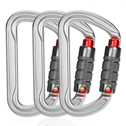 Outdoor Lightweight 30KN Aluminum Alloy Locking Hook Safe Climbing Customized Durable Lock