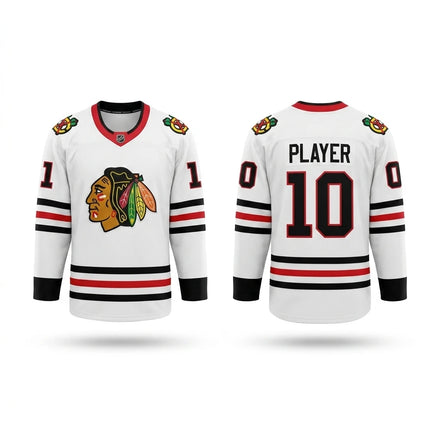 Pro +Neck Custom Tackle Twill Embroidered Hockey Jersey