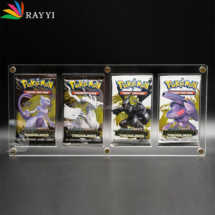 RAY YI custom clear pokemon cards booster box packs Display Acrylic case With UV resistance