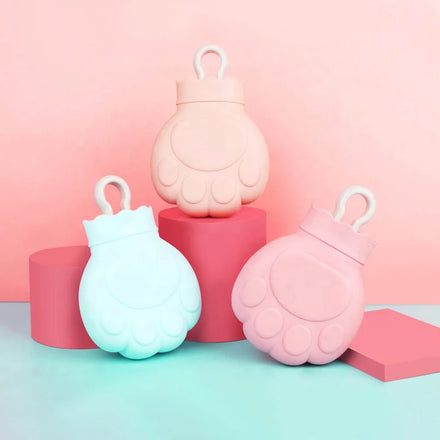 250ml 400ml 580ml Dual-Use Hot and Cold Water Bag Bottle Small Long Cartoon Silicone Long Hot Water Bottle