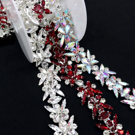 D027 Wholesale 10yards Crystal Rhinestone Chain Bridal Rhinestone Chain Fashion Rhinestone Tassel Chain