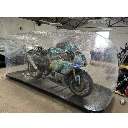 Folding Inflatable Transparent PVC Waterproof Bike Cover Bubble Inflatable Motorcycle Bubble for Sale Motorbike Shelter Tent