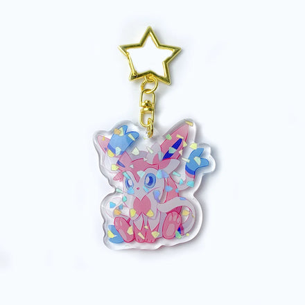 Acrylic Clear Charm Acrylic Keychain Epoxy Make Your Own Anime Glitter Hologram Keychain Custom Acrylic Charm