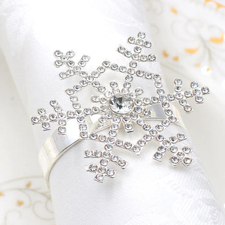 Snow Winter Hotel Wedding Gold Manufacturers Direct Napkin Ring Western Restaurant Napkin Buckle Ring