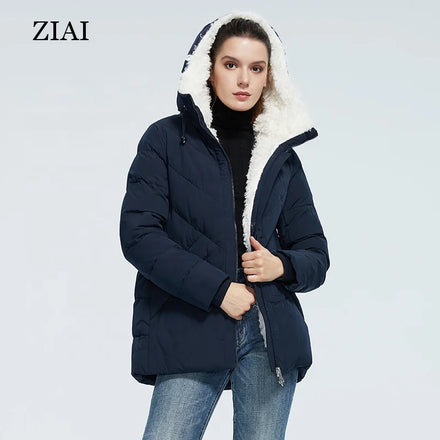 Women Coat With Scarf Winter Clothes for Women Waterproof Ladies Short Jackets