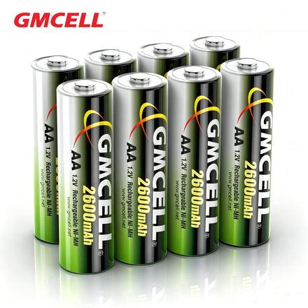 GMCELL High-Capacity 1.2V 2600mAh Rechargeable NiMH AAA Battery for Electric Wheelchairs AA Ni-MH with 600mAh 800mAh Capacity
