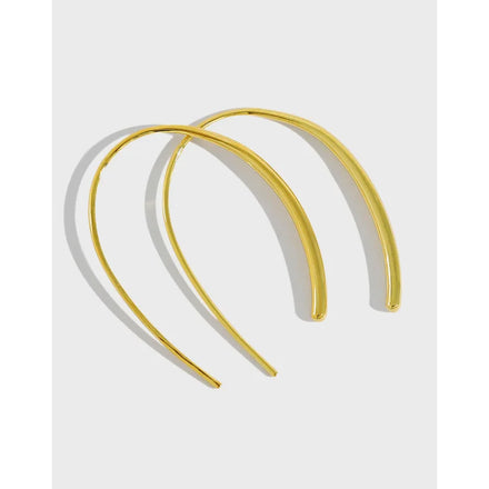 925 Sterling Silver Fashion Jewelry Hoop Earrings 18k Gold Designer Earrings U Shape Gift Earrings Women Luxury