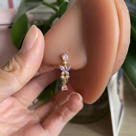 Gaby New Sale Surgical Steel Nose Piercing Nose Rings Stainless Steel butterfly Nose Studs Piercing Wholesale Body Jewelry