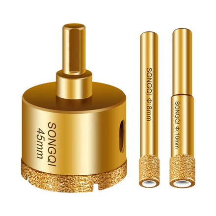 SONGQI Glass Marble Brazing Hole Saw Diamond Bit Punching for Ceramic Tile/Glass Punching