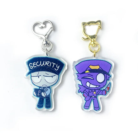 Custom Cute Anime Cartoon Design Holographic Girl Acrylic Keychain Custom Epoxy Acrylic Luxury Keychain