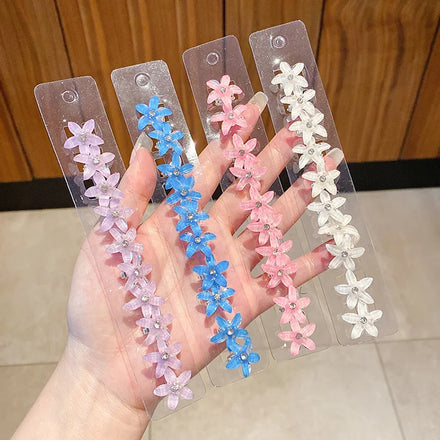 Wholesale 2CM Mini Flower Hair Claw Clips Girls Cute Acrylic Metal Bangs Fashion Daily 4 Colors Hair Accessories