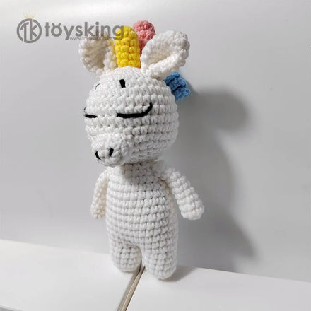 TK Unicorn Stuffed Animal Plush Toy Kawaii Soft Amigurumi Crochet Dolls Private Label Unisex Kids Gifts for 5-7 Years PP Cotton