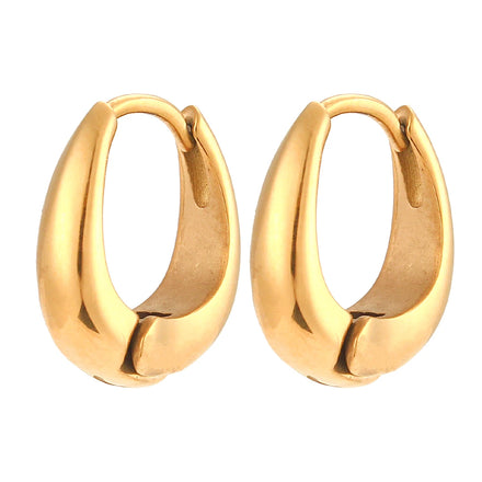 2022 Hot Sale Popular Gift Ear Buckle Jewelry Stainless Steel Earrings Gold Mini Pear-shaped Earrings for Women Girls