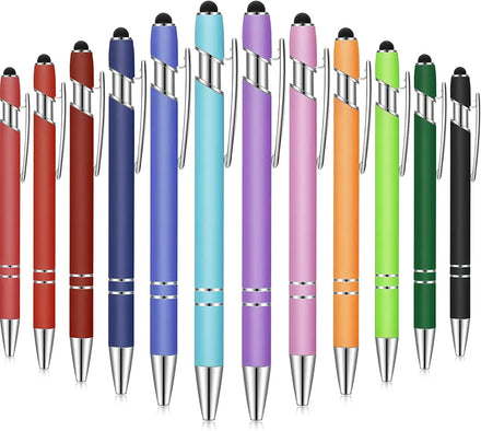 2-in-1 Ballpoint Pen with for Tip 1.0mm Multi-Colored Metal Pen for Touch Screens Office & School Use Custom Logo