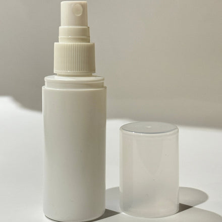 White Opaque HDPE Cylinder Round 10ml 20ml 30ml 50ml 60ml 100ml Lotion Bottles with Mist Spray Pump for Skin Care Serum