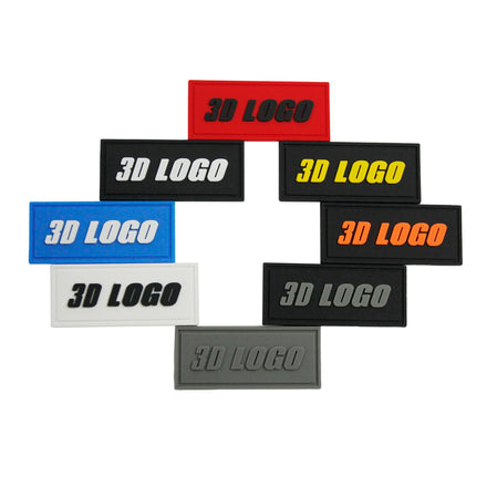 Pvc Rubber Tactical Badge Logo Patch 3d Raised Embossed or Debossed Rubber logo Badge Label for Clothing