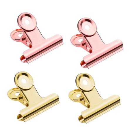 Wholesale Custom 22mm 31mm 38mm 50mm 63mm 75mm Black Rose Gold White Gold Metal Bulldog Spring File Binder Bag Paper Clip