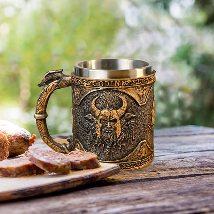 Viking Creative Design Mug WJA03 Cervecera Nordica Jarra Vikinga Thor Drinking Beer Mug Norwegian Mythical Odin Viking Cup