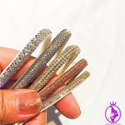 High Quality Rhinestone Rope Motif Glass Shoe Decoration for Shoes Hotfix Technique