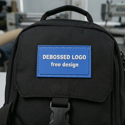 Custom logo 3D Silicone Clothing Label Made Embossed logo PVC Rubber Patch for Clothing/bag/hat