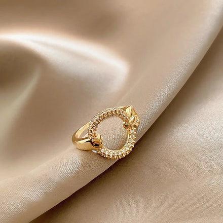 Popular Ring Simple Design Gold Plated Jewelry Geometric Shape New Fashion Ladies Ring