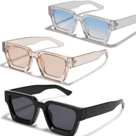 Ladies Vintage Oversized Sun Glasses Female Big Frame Retro Jelly Color Eyewear Men Square Uv400 Shades Black Sun Glasses