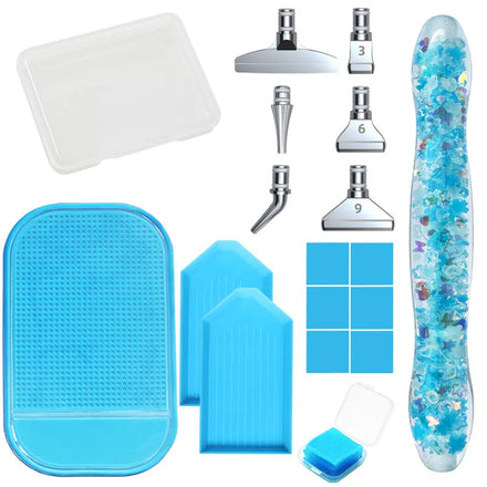 Modern Replacement Pen Heads Luminous Resin Diamond Painting Pens Still Life Glue Clay Storage Box Non-slip Mat Art Tools Set