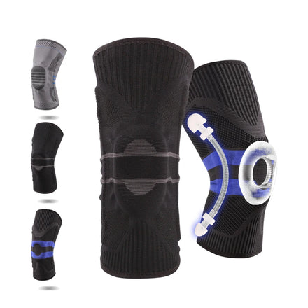 SHIWEI-2173#Gel Patella Silicone Pads Compression Knee Support Metal Side Stabilizers Knee Brace Sleeve