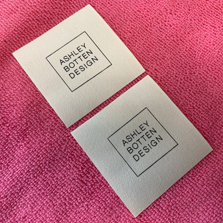 Straight Cut Natural Color Cotton Clothing Patchno Fray Sewing on 100% Organic Cotton Outside Label