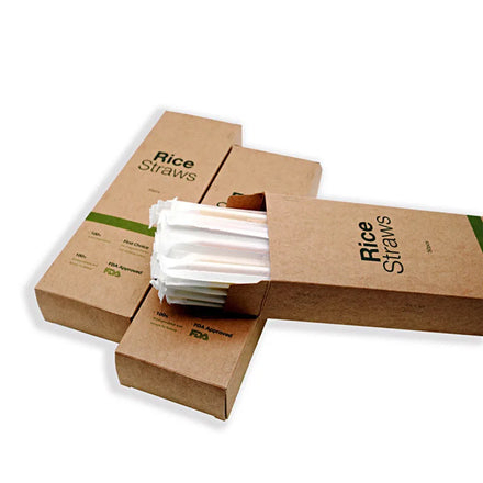 Natural Biodegradable Sustainable Disposable Rice Edible Straws Individual Paper Wrapped Trending Products 2022 New Arrival