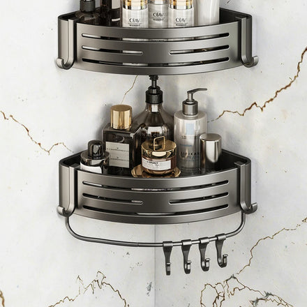 Hot Sale Multi Aluminum Wall Adhesive Bracket Rack Storage Shower Caddy Bathroom Corner Shelf