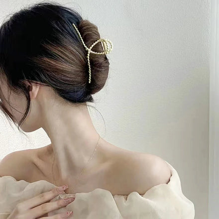 New Women's Hair Claw Clip Metal Back Alloy Bath Headdress for Ponytail Hair Accessories for Girls