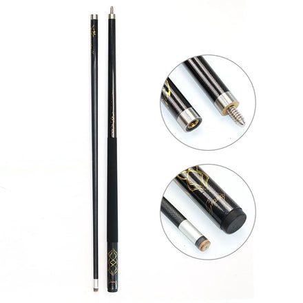 Wholesale Price Billiard 2 Pieces Carbon Fiber Glass Pool Cue Sticks 57inch Length 12-13MM Cow Leather Tips for Sale
