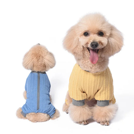Four-legged Clothes Sweater Knit Long Sleeve Winter Dog Pajamas with logo