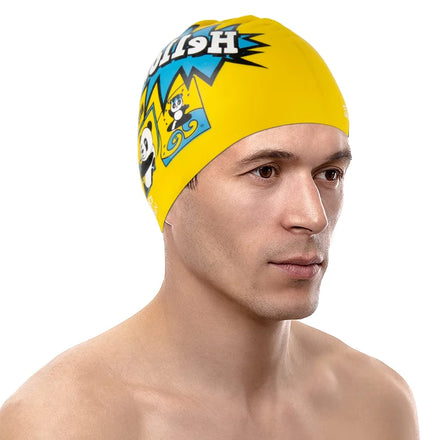 Hot Selling 100% Food Grade Silicone Custom Logo Durable Waterproof Eco-Friendly Unisex Swimming Caps with 16 Colors