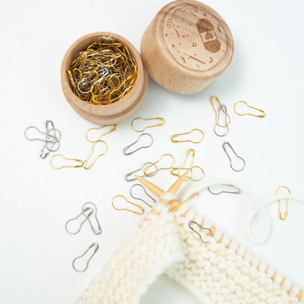100 PCS Gold Silver Knitting Crochet Locking Stitch Marker Hangtag Safety Pins DIY Sewing Tools Needle Clip Crafts Accessories