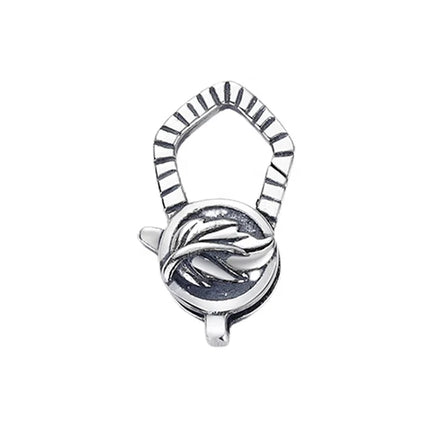 Oxidized Sterling Silver Leaves Shape Lobster Clasp 925 Jewelry Findings Suppliers Wonderfit Clasps