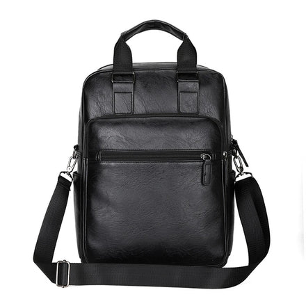 2026 Fashion Pu Leather Odm Men Casual Korean Retro Travel Laptop Backpack