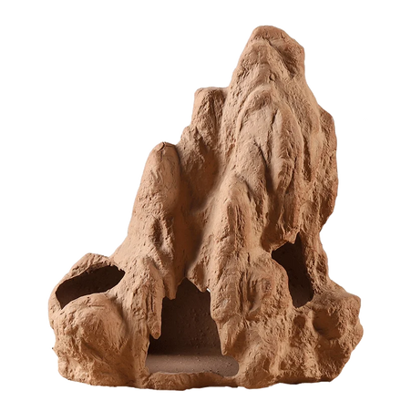 Red Ceramics Fish Shrimp Shelter Home Tree Trunk Hiding Cave for Aquarium