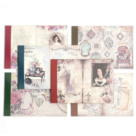 30pieces/pack Vintage Material Paper Moore Manor Garden Series Artistic Flower DIY Journal Decoration 6 Models