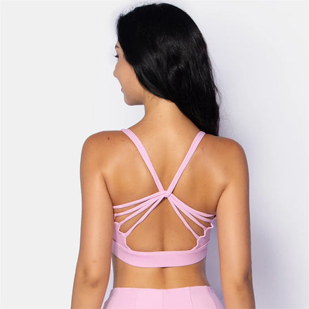 Beauty Backless Twist Butterfly Shape Lightweight Breathable Women's Sports Bra
