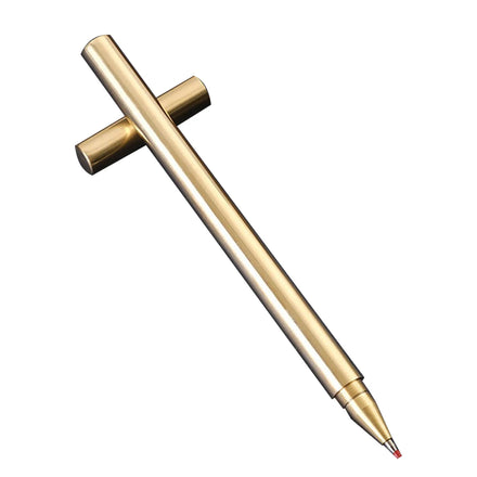 New Promotional Cheap Simple Design Screw Cap Fountain Matte Copper Color Ballpoint Pen Metal Ball Pens With Brass Metal