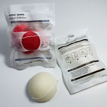 Natural Konjac Konnyaku Ball Face Exfoliating Sponge for Makeup Removal and Cleansing