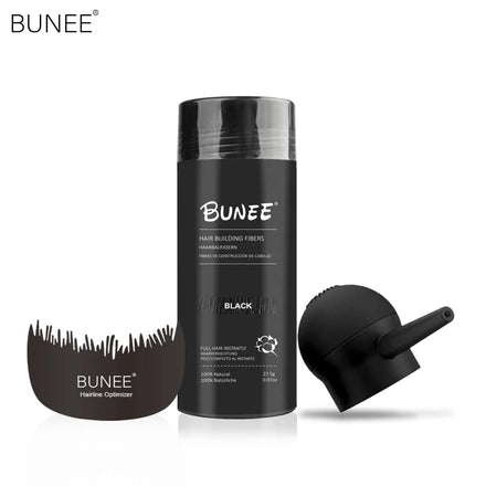 Bunee Keratin Hair Fiber in Bulk Hair_Building_Fiber_Powder Black 100 Grams Building Refill Powder Hair Building Fiber Bagged